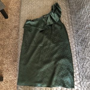 Madewell green silk dress